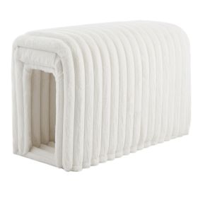 Pet Supplies Ottoman Storage Bench Corduroy Bench Cat's nest to hide For the Living Room, Entryway and Bedroom