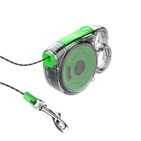 Mini Retractable Dog Leash - For Small Pets Lightweight Design Easy To Use Ideal For Outdoor Use (Color: Green)